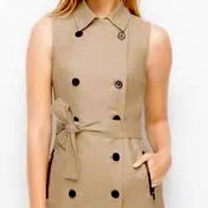Ann Taylor Trench Coat Beige Dress Size 4